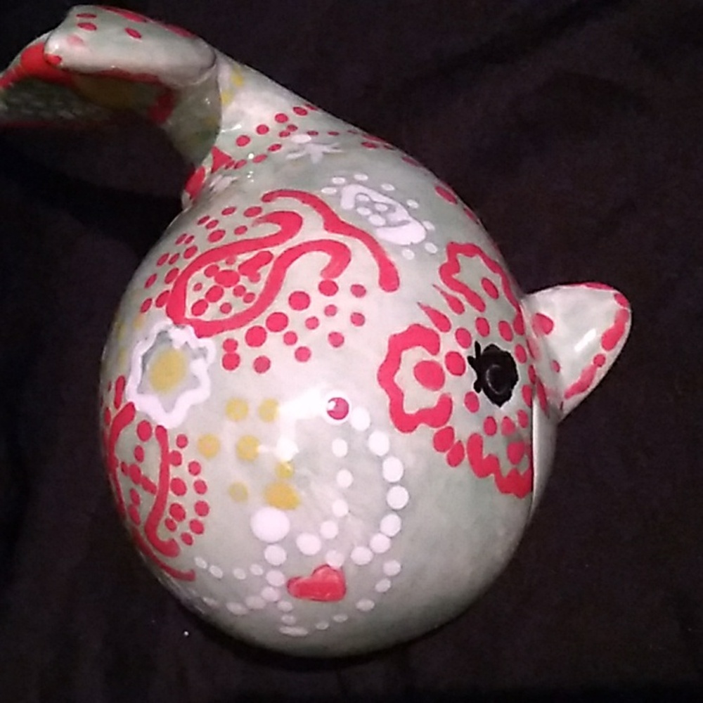 Hand Painted Colorful Ceramic Whale Figurine (B2) - Picture 9 of 10